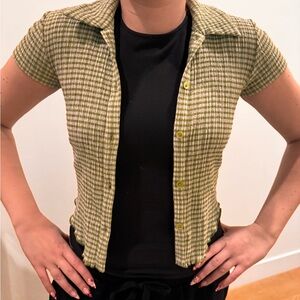 Wilfred Green Plaid Button-Down Shirt